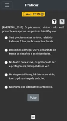 Português Simulados Concurso Público android App screenshot 3